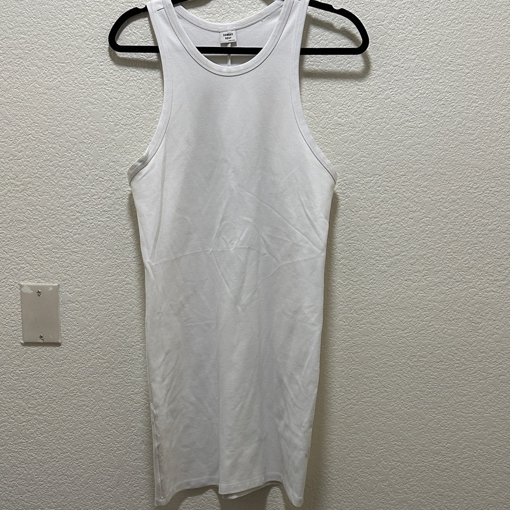 Sunday Best White Sleeveless Dress
